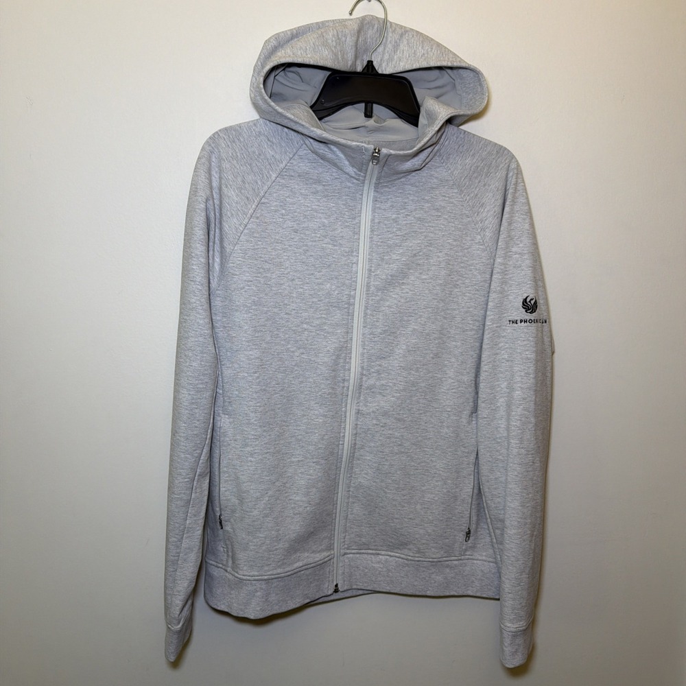 Lululemon City Sweat Hoodie Mens MEDIUM Heathered Light Grey The Phoenician Logo